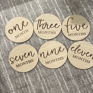 Wooden Monthly Milestone Discs for Babies
